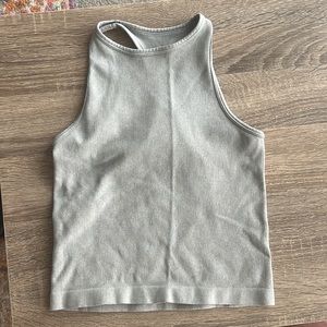 Free People Ribbed High Neck Tank